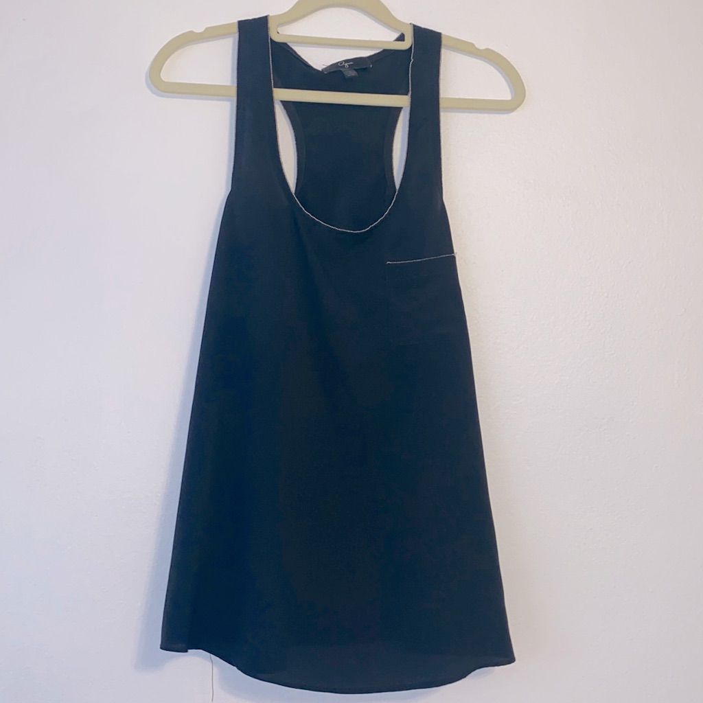 Aqua Black Racer Back Blouse